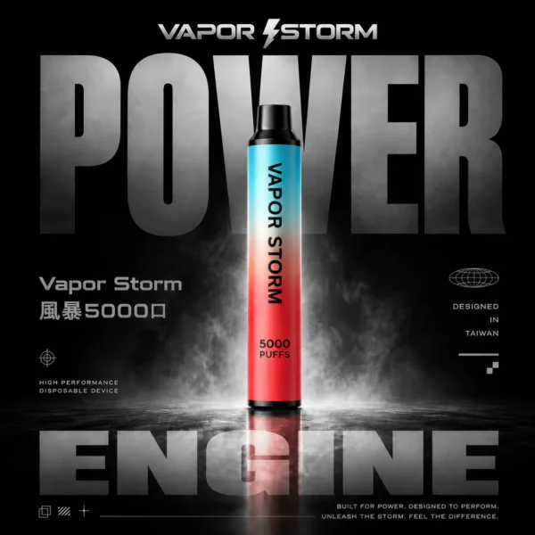 【Vapor Storm】5000口一次性小煙｜10ml大容量Mesh網芯｜台灣現貨秒發