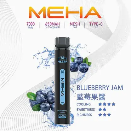 MEHA-XBAR-拋棄式-7000口小黑條-15.webp 【MEHA XBAR 魅嗨】小黑條7000口拋棄式小煙|3%丁鹽強勁擊喉|台灣現貨免運