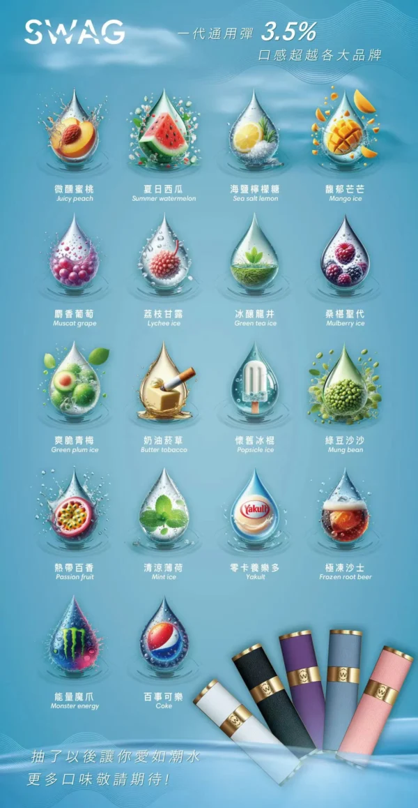 swag煙彈.webp 【買5送主機】【SWAG】一代通用煙彈|3.5%極致解癮濃郁順喉|台灣現貨秒發